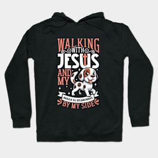 Jesus and dog - Bourbonnais Pointer Hoodie